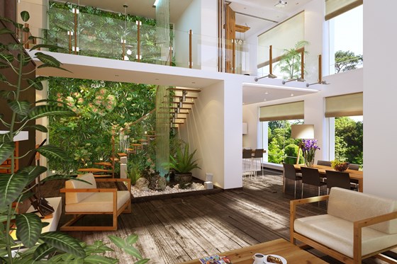 Дизайн интерьера и визуализация: Коттедж