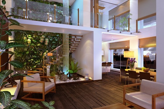 Дизайн интерьера и визуализация: Коттедж